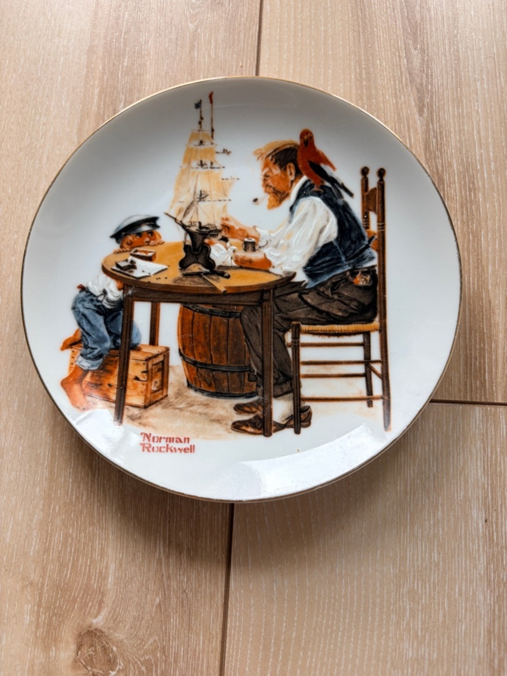 Norman Rockwell Plate Set of 2 from 1982
